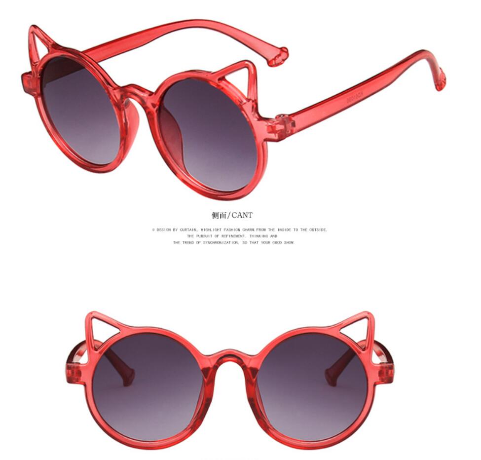 summer Children sunglasses personality small face cute cat ears princess baby sunshade EYEglasses girls and boys Uv kid fashion eyewear Personality GO