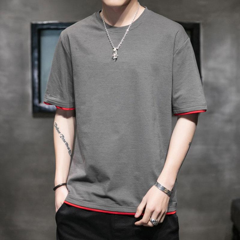 Men's T-Shirts 2022 Summer Fashion Men's Five-point Sleeve T-shirt Solid Color Short-Sleeved Loose Version, Gray
Men's T-Shirts 2022 Summer Fashion Men's Five-point Sleeve T-shirt Solid Color Short-Sleeved Loose Version, Gray