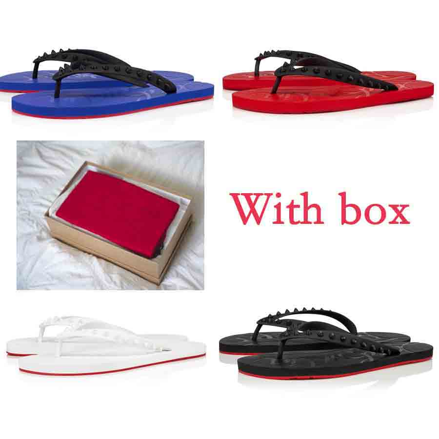 Couple's Men's Flip Flat spikes slipper flats red bottoms sandal outdoor beach slide shoes Flips Donnas spiked rubber flip-flops with box
Couple's Men's Flip Flat spikes slipper flats red bottoms sandal outdoor beach slide shoes Flips Donnas spiked rubber flip-flops with box