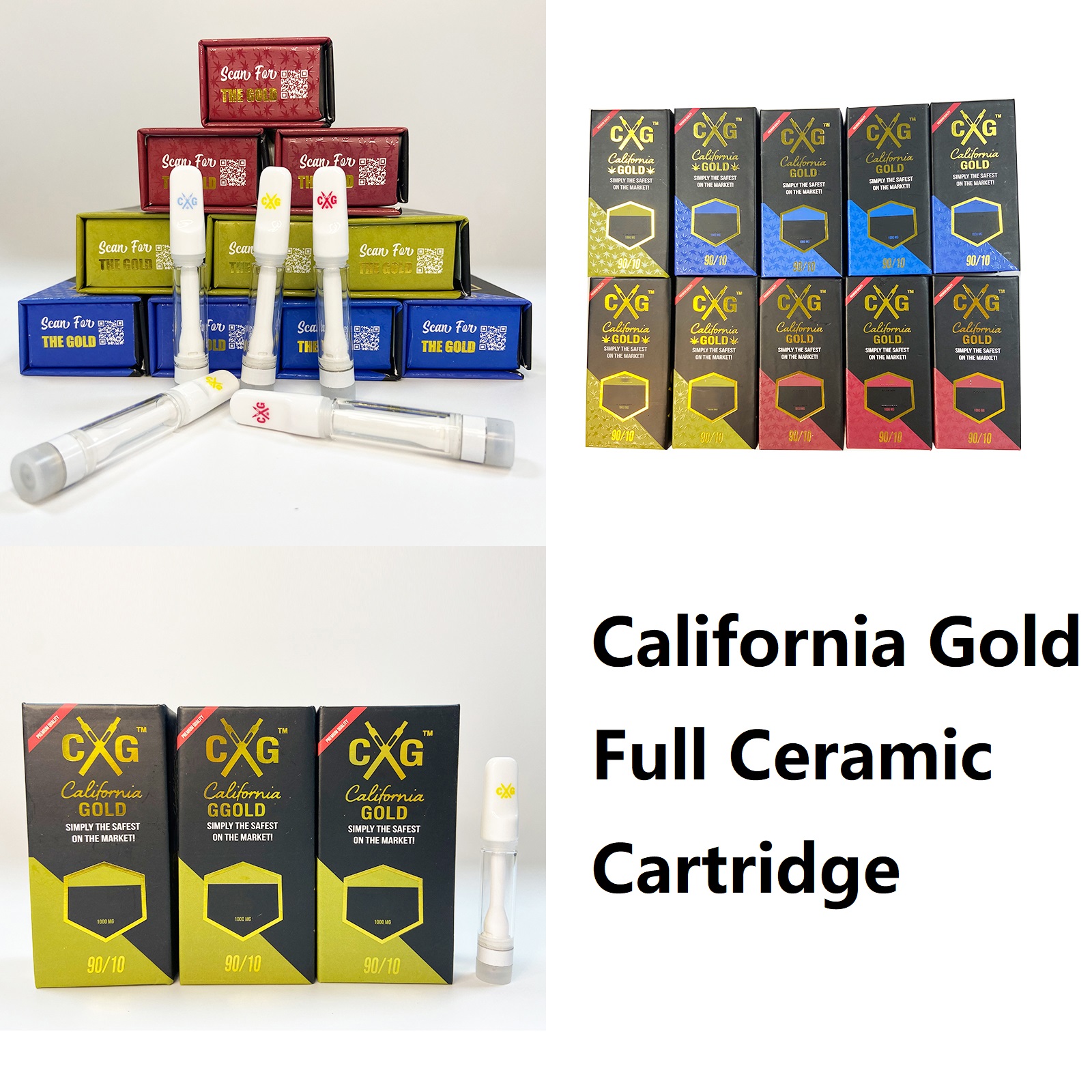 Top quality California Gold Full Ceramic Cartridge Pressed Snap On Atomizer 1.0ml White Glass Tank Pure Ceramics Thick Empty Oil Vape Carts with newest packing
Top quality California Gold Full Ceramic Cartridge Pressed Snap On Atomizer 1.0ml White Glass Tank Pure Ceramics Thick Empty Oil Vape Carts with newest packing