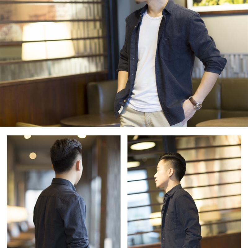 Customize men shirt long sleeve personalize A893 oxford cotton thicken wine red green 220322