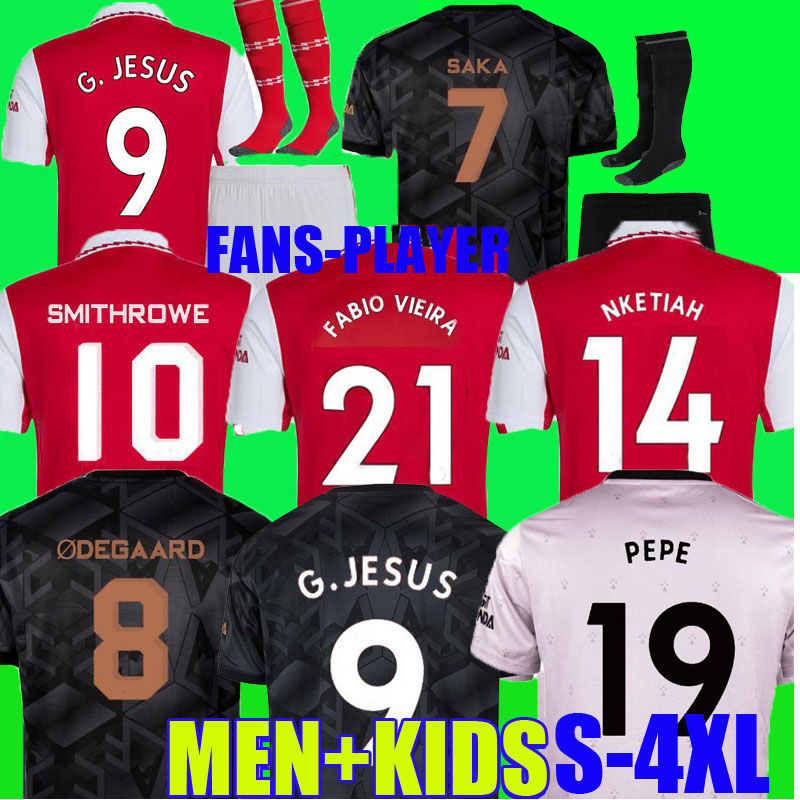 22 23 SMITH ROWE G.JESUS SAKA soccer jersey Fans Player version ODEGAARD Fabio Vieira NKETIAH MARTINELLI TIERNEY 2022 2023 ArSeN football shirt Men Kids sets uniforms, Home
22 23 SMITH ROWE G.JESUS SAKA soccer jersey Fans Player version ODEGAARD Fabio Vieira NKETIAH MARTINELLI TIERNEY 2022 2023 ArSeN football shirt Men Kids sets uniforms, Home