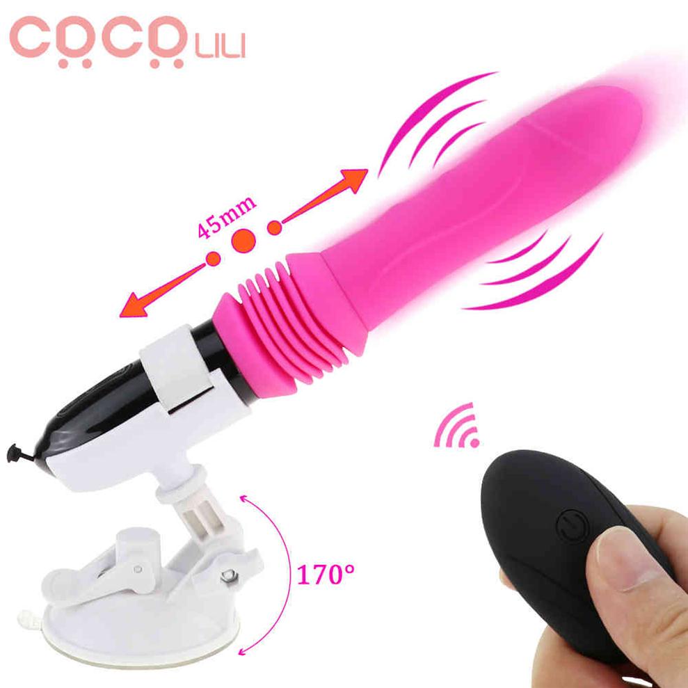 G spot Dildo Vibrator Silicone Thrusting Sex Toy for Women with Strong Suction Cup G Spot Clitoral Anal Stimulation for Unisex Y20284r