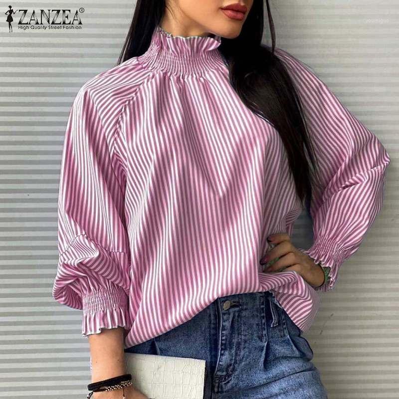 Women' Blouses & Shirts Women Fashion Blouse 2022 Summer Office Lady Ruffle Tops Casual Puff Sleeve Striped Turtleneck Oversize Blus, Blue
Women' Blouses & Shirts Women Fashion Blouse 2022 Summer Office Lady Ruffle Tops Casual Puff Sleeve Striped Turtleneck Oversize Blus, Blue