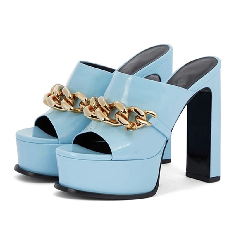 high Heeled Slippers Medusa Aevitas Metal chain decoration womens shoes quality sandals 15CM heels platform sandal for women designer Slipper factory footwear, Black
high Heeled Slippers Medusa Aevitas Metal chain decoration womens shoes quality sandals 15CM heels platform sandal for women designer Slipper factory footwear, Black