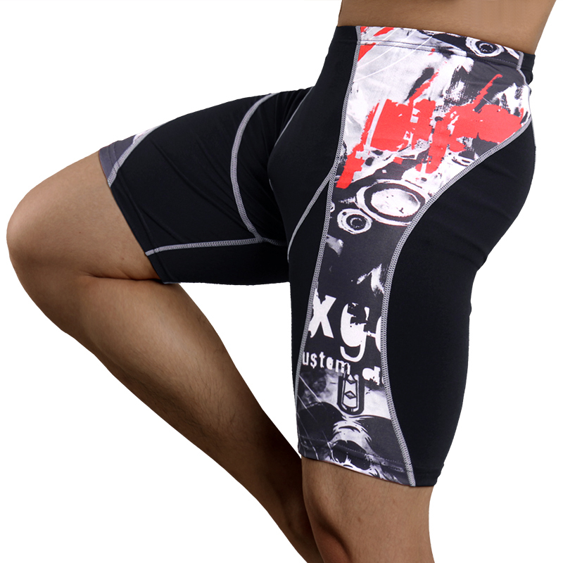 Compression Men Tights Fitness Elastic Running Shorts Quick Dry Fit Gyms Sport Pants 220518
