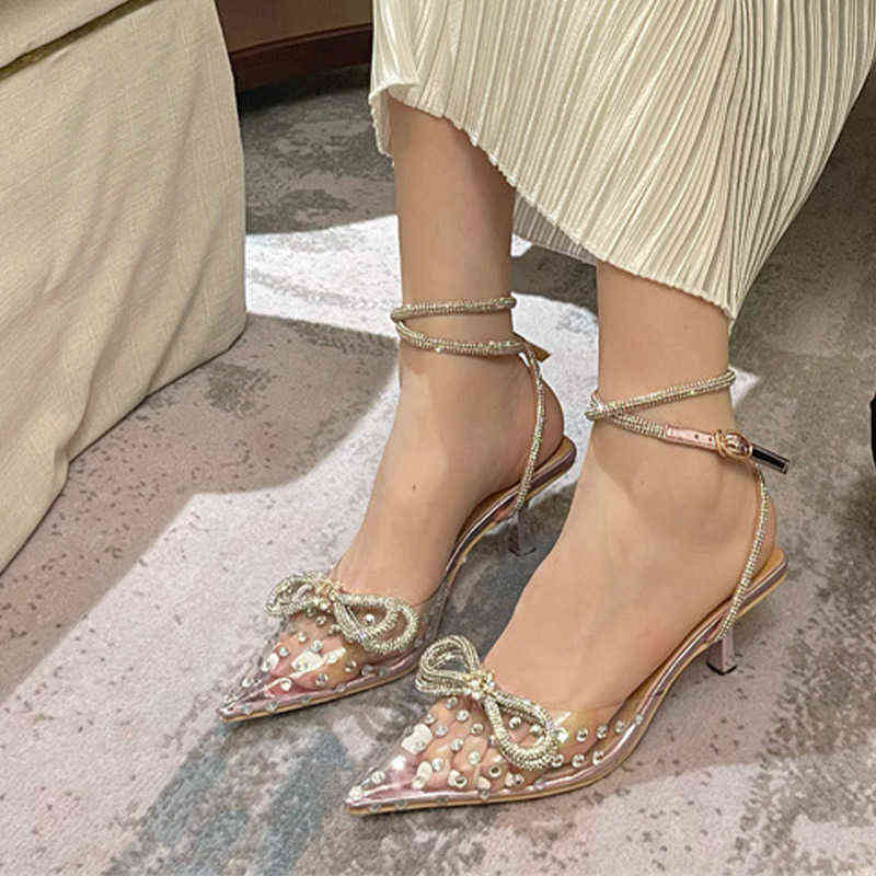 Women Sandals Women's Pointed Toe Pvc Crystal High Heels Ladies Party Shoes Summer Fashion Bow-knot Luxury Ankle Strap Female 220609, Sw
Women Sandals Women's Pointed Toe Pvc Crystal High Heels Ladies Party Shoes Summer Fashion Bow-knot Luxury Ankle Strap Female 220609, Sw