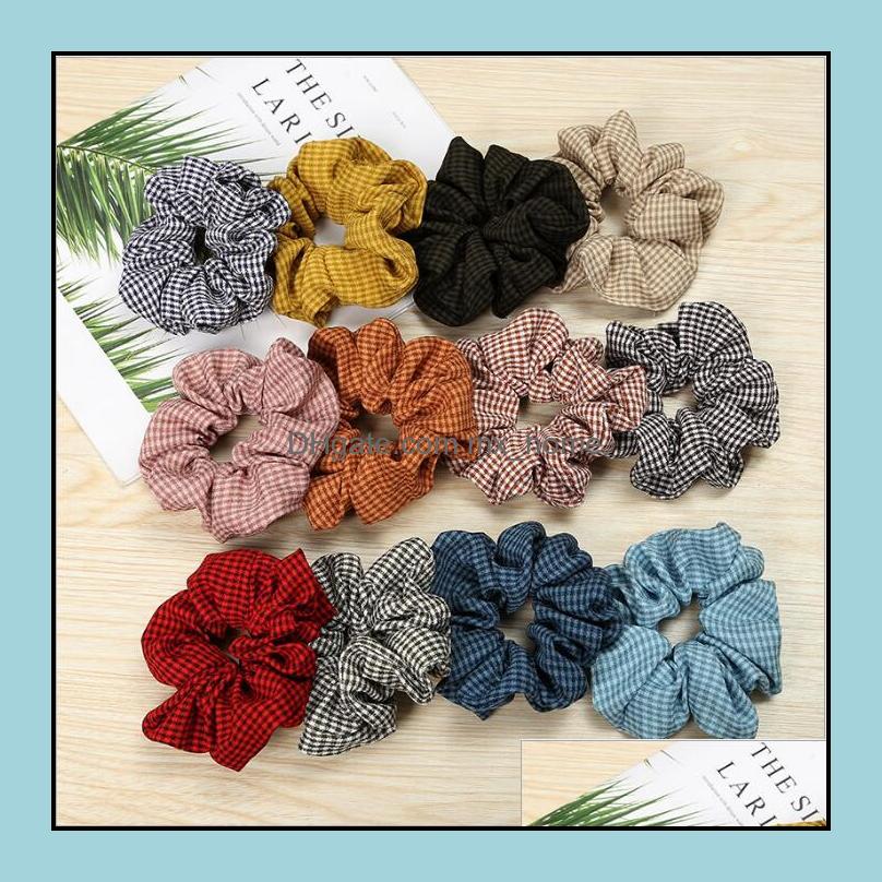 Scrunchy Hairbands Plaid Scrunchie Ponytail Headband Grid Hair Holder Rope Headdress Rubber Band Fashion Houndstooth Accesorios Drop Deliver, As pictures
Scrunchy Hairbands Plaid Scrunchie Ponytail Headband Grid Hair Holder Rope Headdress Rubber Band Fashion Houndstooth Accesorios Drop Deliver, As pictures
