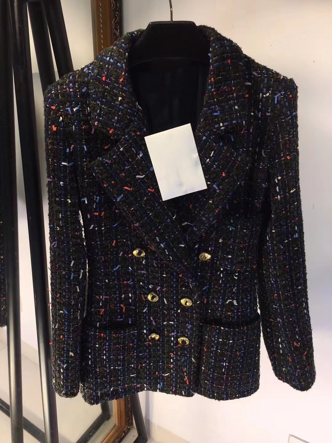 Chan 2022 new women's jacket fashion high-end long suit jacket tweed plaid jacket autumn winter Mother's Day gift Valentine's Day birthday Thanksgiving Christmas, Black
Chan 2022 new women's jacket fashion high-end long suit jacket tweed plaid jacket autumn winter Mother's Day gift Valentine's Day birthday Thanksgiving Christmas, Black