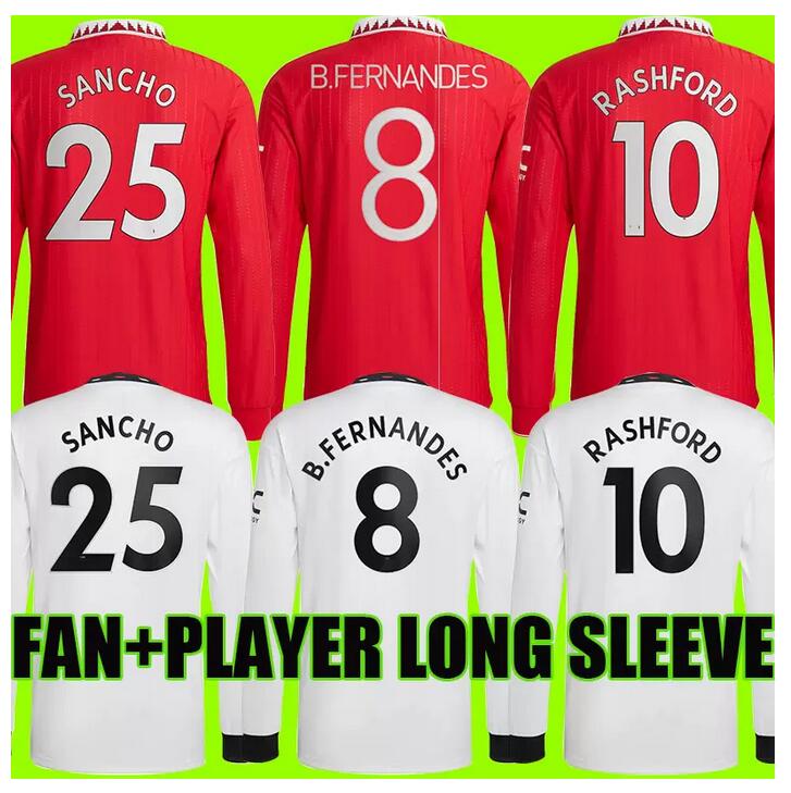 Manchester SANCHO soccer jersey 22 23 United RASHFORD SHAW Maguire 2022 2023 long sleeve MANS UTDS Fernandes Greenwood Varane football shirt Fans Player version
Manchester SANCHO soccer jersey 22 23 United RASHFORD SHAW Maguire 2022 2023 long sleeve MANS UTDS Fernandes Greenwood Varane football shirt Fans Player version