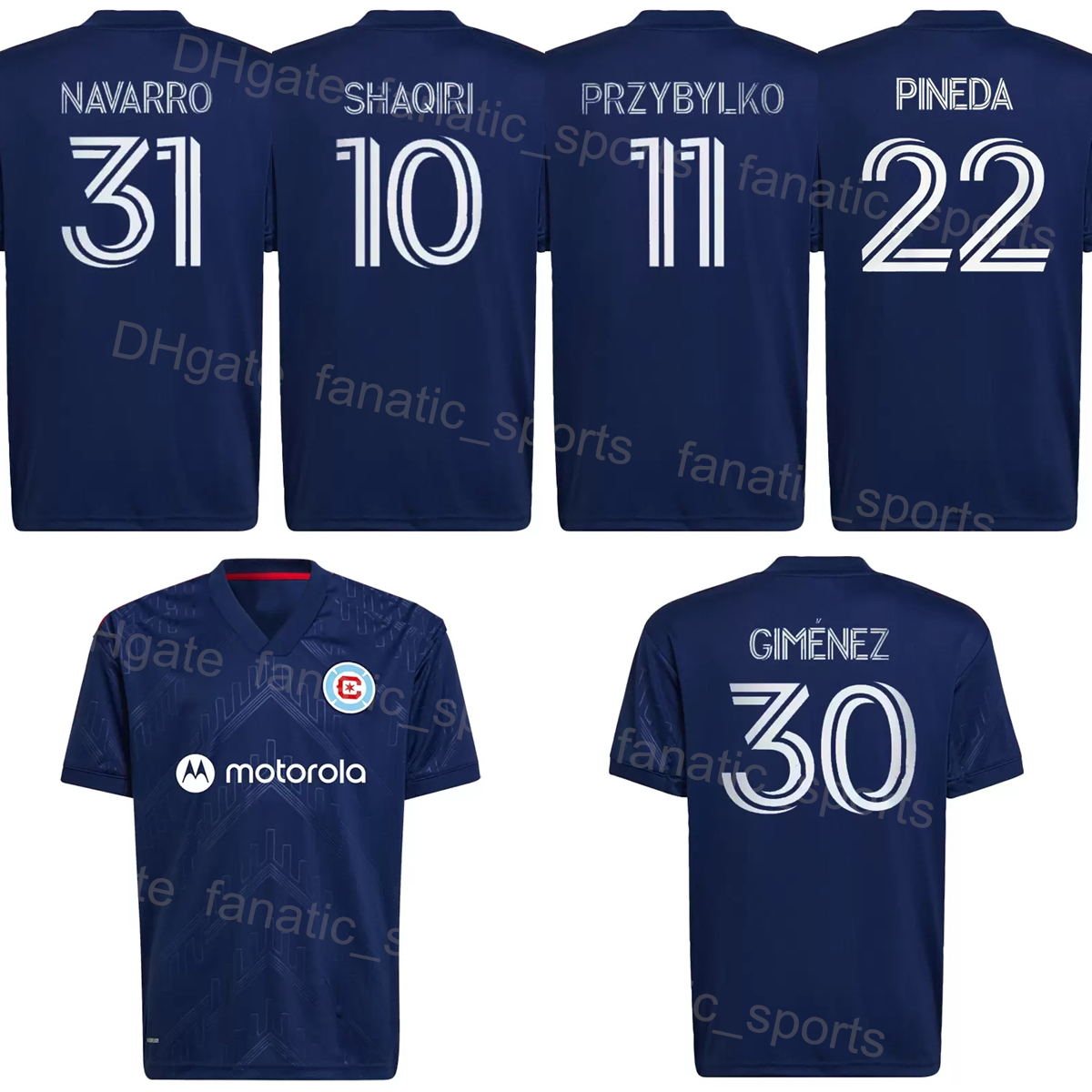 Club Team MLS Chicago Soccer Fire 99 IVANOV Jerseys 9 OFFOR 1 SLONINA 20 OMSBERG 2 SEKULIC 22 PINEDA 6 NAVARRO 30 GIMENEZ 11 PRZYBYLKO 10 SHAQIRI Football Shirt Kits, Navy blue
Club Team MLS Chicago Soccer Fire 99 IVANOV Jerseys 9 OFFOR 1 SLONINA 20 OMSBERG 2 SEKULIC 22 PINEDA 6 NAVARRO 30 GIMENEZ 11 PRZYBYLKO 10 SHAQIRI Football Shirt Kits, Navy blue