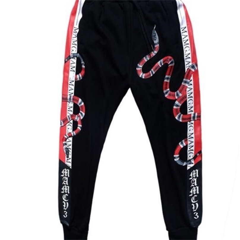 Mens Joggers Sweatpants 3d Print Snake Animal Fashion Fitness Bodybuilding Streetwear Casual Pants 201128