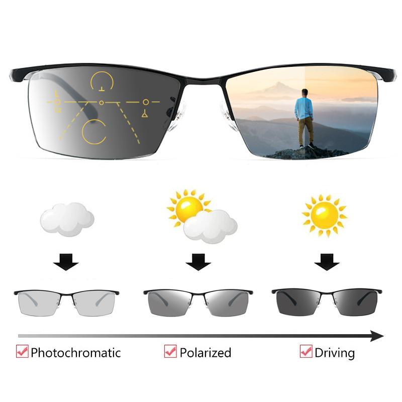 Sunglasses Titanium Alloy Pochromic Reading Glasses For Men Ultralight Half Frame Business Progressive Multifocal Presbyopic
Sunglasses Titanium Alloy Pochromic Reading Glasses For Men Ultralight Half Frame Business Progressive Multifocal Presbyopic