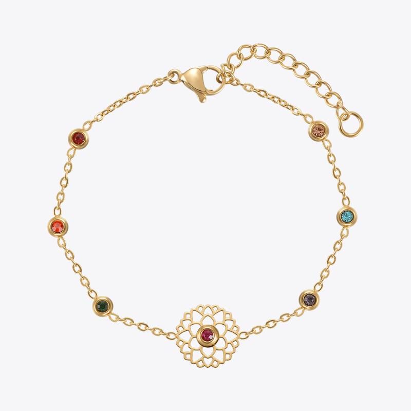 Link Chain Kpop Colorful Zircons Bracelets For Women Stainless Steel Peony Bracelet Femme Gold Pulseras Fashion Jewelry B222287Link
Link Chain Kpop Colorful Zircons Bracelets For Women Stainless Steel Peony Bracelet Femme Gold Pulseras Fashion Jewelry B222287Link