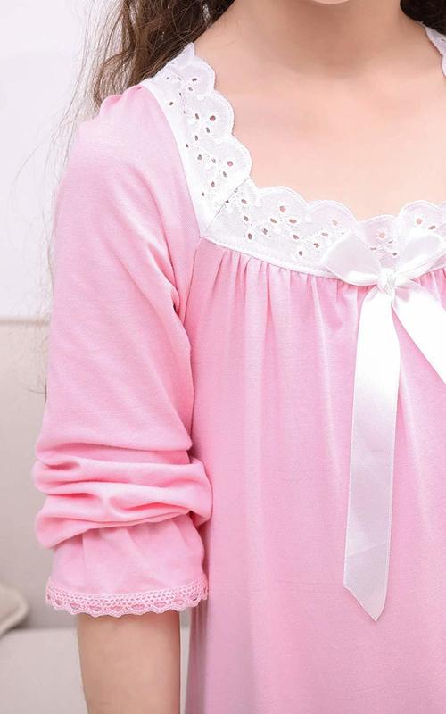 Baby Girl Clothes Princess Nightgown Long Sleeve Sleep Shirts Nightshirts Pajamas Christmas Dress Sleepwear kids for 3-12 Years 220426