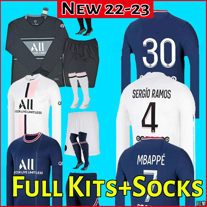 Long sleeve MBAPPE HAKIMI PLAYER #30 soccer jersey SERGIO RAMOS 21 22 Maillots de football 2021 2022 MARQUINHOS VERRATTI pSGS men kit shirt maillot foot third 3rd, Home+patch
Long sleeve MBAPPE HAKIMI PLAYER #30 soccer jersey SERGIO RAMOS 21 22 Maillots de football 2021 2022 MARQUINHOS VERRATTI pSGS men kit shirt maillot foot third 3rd, Home+patch