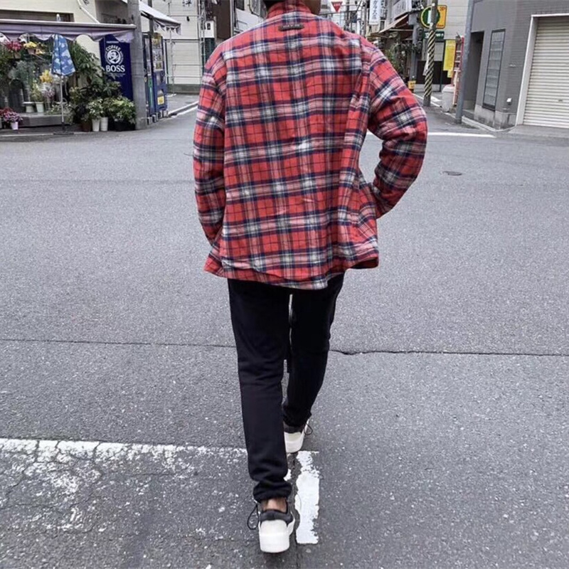 Fashion Men's Plaid Shirt Shirts Henry Collar Long Sleeve Loose Striped Shirt
Fashion Men's Plaid Shirt Shirts Henry Collar Long Sleeve Loose Striped Shirt