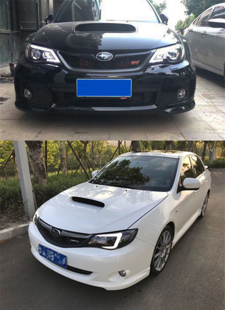 Car Headlights For Subaru WRX LED Headlight Assembly 2005-2012 High Beam Daily Lights Turn Signal Front Lamp