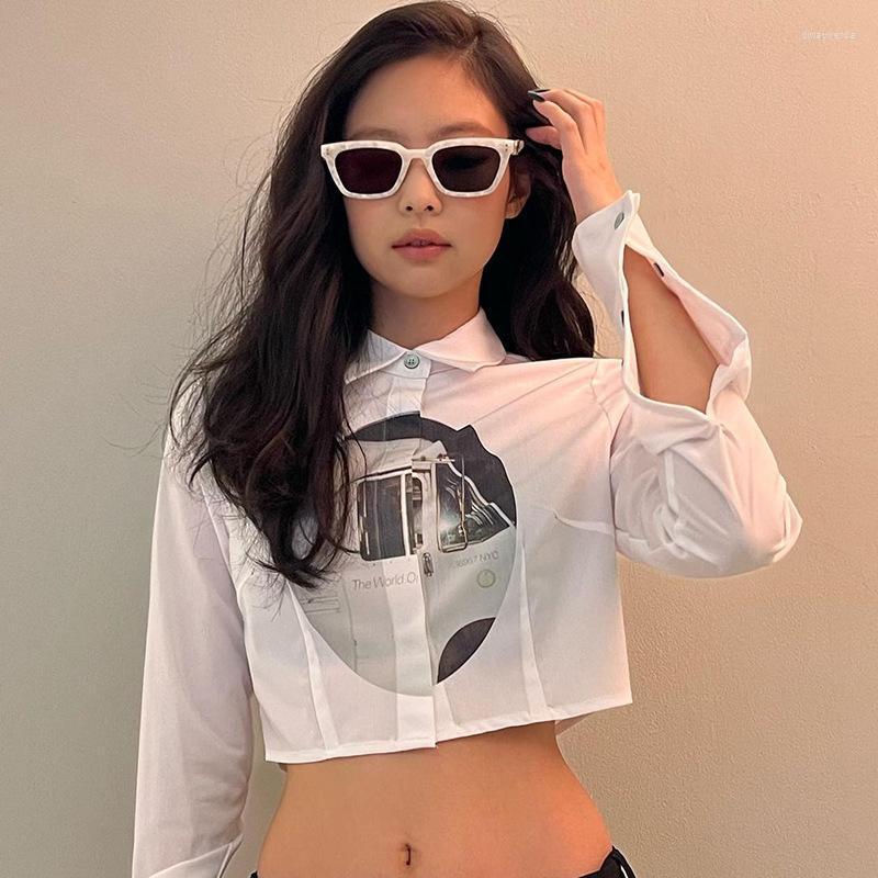 Women' Blouses & Shirts Sexy Crop Top Long Sleeve Women Blouse Shirt White Y2K Solid Asymmetrical Casual Female Button Bown ShirtsWomen' D
Women' Blouses & Shirts Sexy Crop Top Long Sleeve Women Blouse Shirt White Y2K Solid Asymmetrical Casual Female Button Bown ShirtsWomen' D