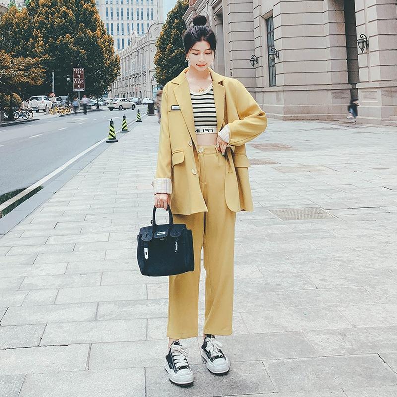 Women' Two Piece Pants Women' Two-Piece Suit Coat Spring And Autumn Collection High Waist Loose Yellow Fashion Temperament Leisure Off, 653162447694
Women' Two Piece Pants Women' Two-Piece Suit Coat Spring And Autumn Collection High Waist Loose Yellow Fashion Temperament Leisure Off, 653162447694