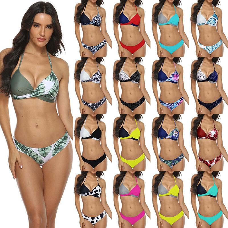 Women' Swimwear Swimsuit Sexy Hard Pack Split Body Assembly Color Copyright Green Leaf Bikini 18 Colors, Red
Women' Swimwear Swimsuit Sexy Hard Pack Split Body Assembly Color Copyright Green Leaf Bikini 18 Colors, Red