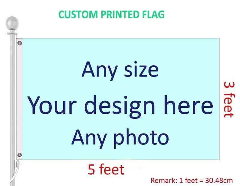 Custom Flag and Banner 3x5 Feet Any Color 100D Polyester Digital Printing w/ shaft cover Grommets
Custom Flag and Banner 3x5 Feet Any Color 100D Polyester Digital Printing w/ shaft cover Grommets