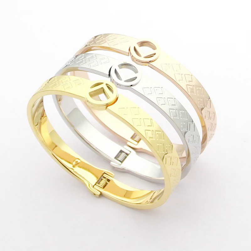 Europe America Fashion Brand Jewelry Lady Women Stainless steel Hollow Out Engraved Letter F 18K Gold Bangle Bracelet
Europe America Fashion Brand Jewelry Lady Women Stainless steel Hollow Out Engraved Letter F 18K Gold Bangle Bracelet