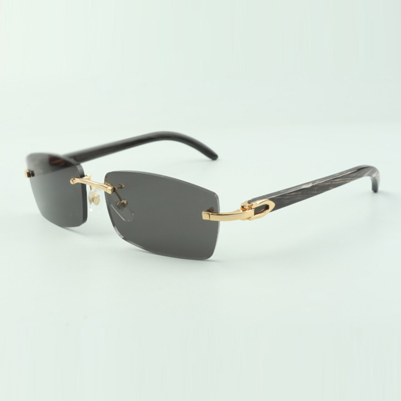 Plain Buffs sunglasses 3524012 with black textured buffalo horn legs and 56mm lenses