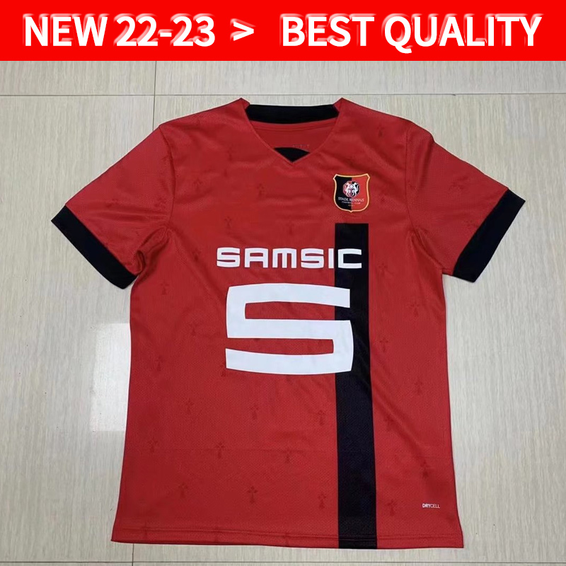 22 23 Stade Rennais Soccer Jerseys Niang Grenier Nzonzi TERRIER BOURIGEAUD GUIRASSY CAMAVINGA Rennes home 22 23 football shirt
