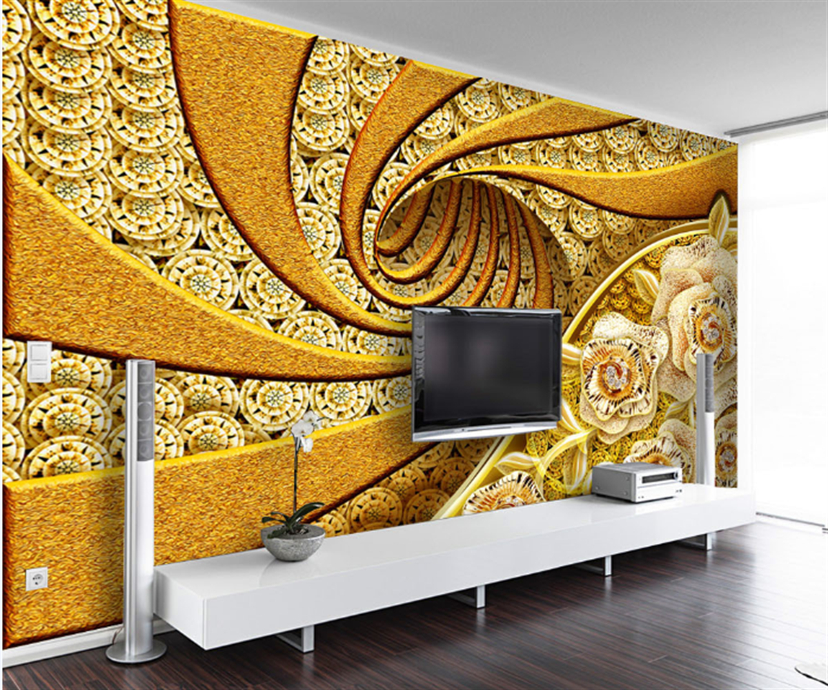 Customized 3D waterproof wallpaper mural European luxury diamond flower TV living room decoration wall mural papel, Gold
Customized 3D waterproof wallpaper mural European luxury diamond flower TV living room decoration wall mural papel, Gold