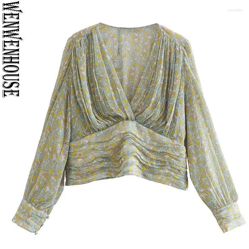 Women's Blouses & Shirts Wenwenhouse Women Fashion With Metallic Thread Printed Vintage Long Sleeve Side Zipper Female Chic TopsWomen's Chee, Green
Women's Blouses & Shirts Wenwenhouse Women Fashion With Metallic Thread Printed Vintage Long Sleeve Side Zipper Female Chic TopsWomen's Chee, Green