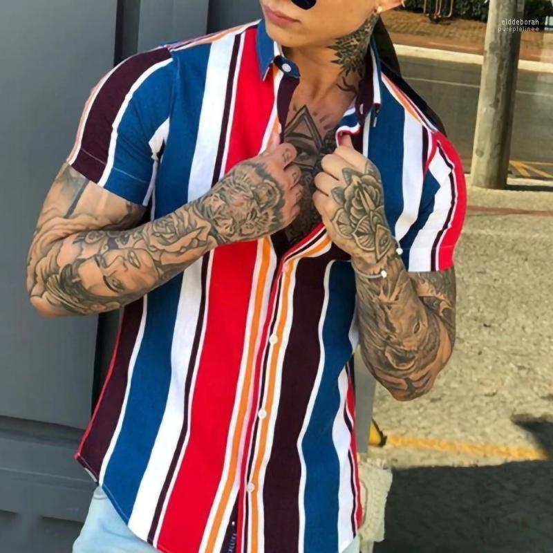 Men's Casual Shirts 2022 Summer Trend Fashion Short Sleeve Loose Shirt Top 3d Digital Stripe Printing Lapel Button Cardigan Eldd22, Ttb66-181
Men's Casual Shirts 2022 Summer Trend Fashion Short Sleeve Loose Shirt Top 3d Digital Stripe Printing Lapel Button Cardigan Eldd22, Ttb66-181