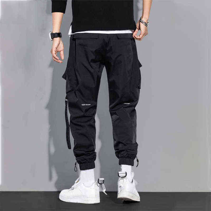 Men's Laser Cargo Pants 2022 Spring Hip Hop Multi-pocket Trousers Trendy Streetwear Solid Sweatpants Male Casual Outfits Pants G220507
