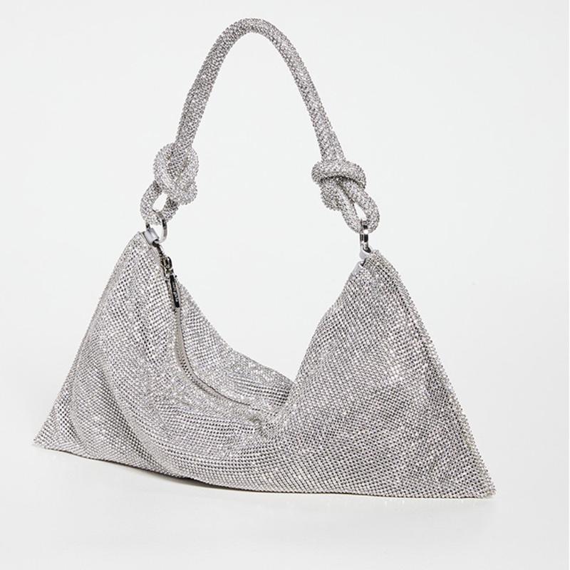 Evening Bags Knot Handle Rhinestones Clutch Bag 2022 Crystal Diamonds Dinner Party Wedding Purses And Handbag Luxury Designer FashionEvening, Silver
Evening Bags Knot Handle Rhinestones Clutch Bag 2022 Crystal Diamonds Dinner Party Wedding Purses And Handbag Luxury Designer FashionEvening, Silver