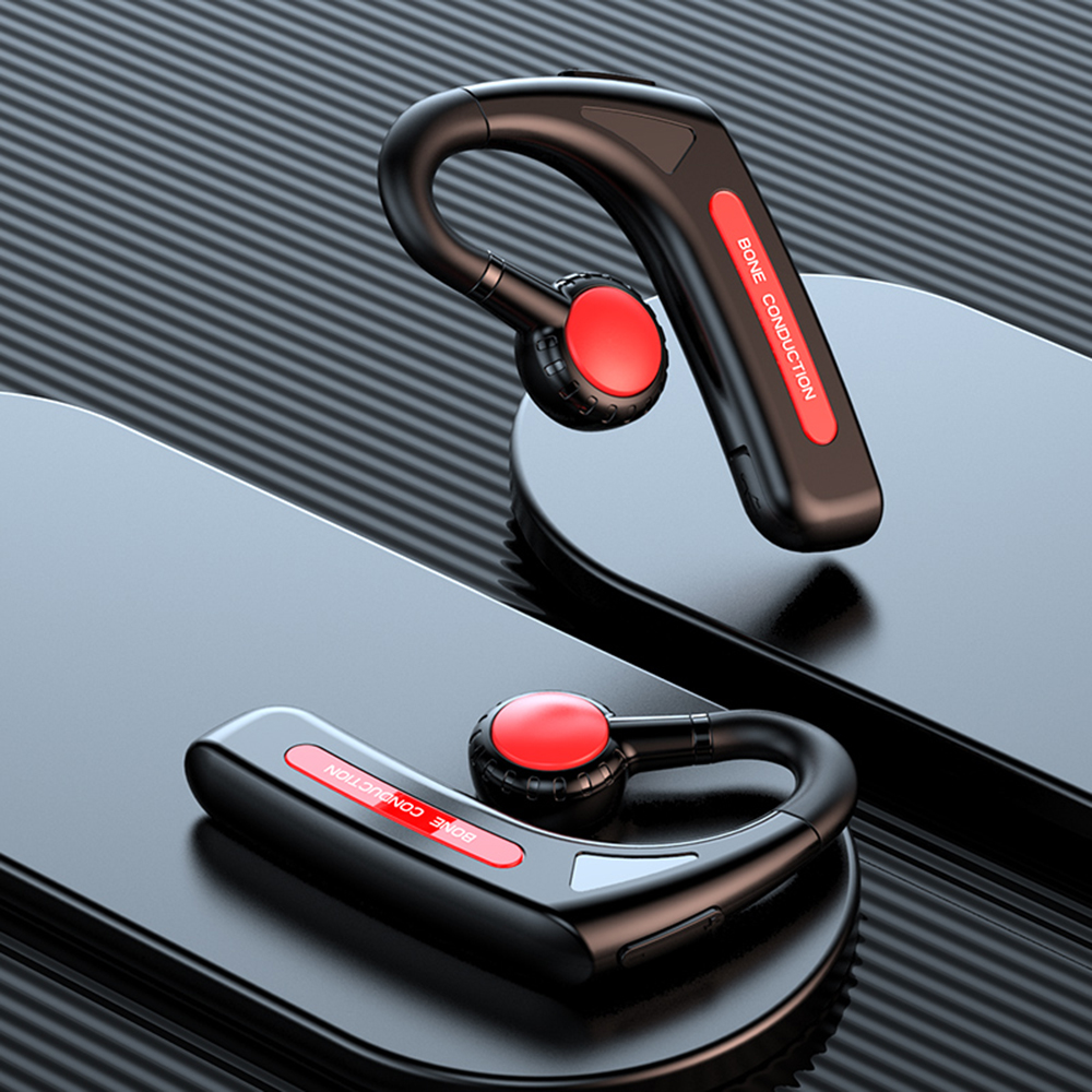 Bluetooth V5.1 Earphones Headphones Smart Ear Hook M-618 Bone Conduction Wireless Headphones with Mic Hands Free Sports Business Earbuds, Black
Bluetooth V5.1 Earphones Headphones Smart Ear Hook M-618 Bone Conduction Wireless Headphones with Mic Hands Free Sports Business Earbuds, Black