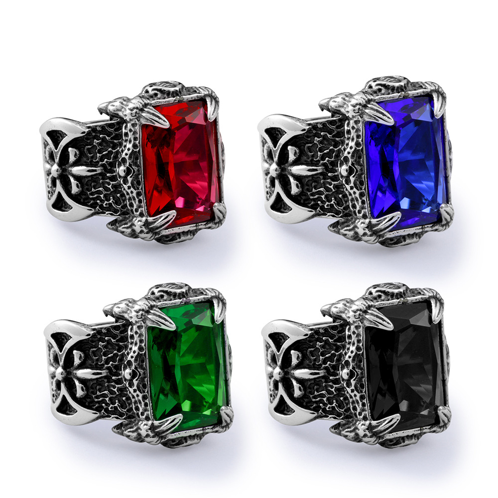 Vintage Stainless Steel Men's Engagement Wedding Ring Square CZ Zircon Dragon Claw Viking Warrior Band Biker
Vintage Stainless Steel Men's Engagement Wedding Ring Square CZ Zircon Dragon Claw Viking Warrior Band Biker
