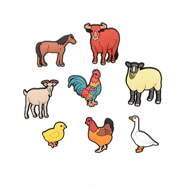 2022 Cute Domestic Animal Croc Shoes Charms Girl Boys Gift Poultry Shoes Charm Accessories Kids PVC Decoration Eco Bag
2022 Cute Domestic Animal Croc Shoes Charms Girl Boys Gift Poultry Shoes Charm Accessories Kids PVC Decoration Eco Bag