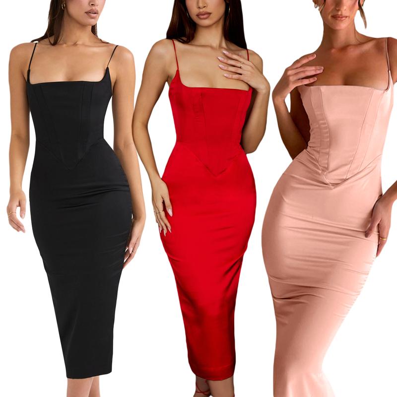 Casual Dresses Women Dress Sleeveless Off Shoulder Party Club Prom Street Solid Color Wrapped Long MidiCasual, Black
Casual Dresses Women Dress Sleeveless Off Shoulder Party Club Prom Street Solid Color Wrapped Long MidiCasual, Black