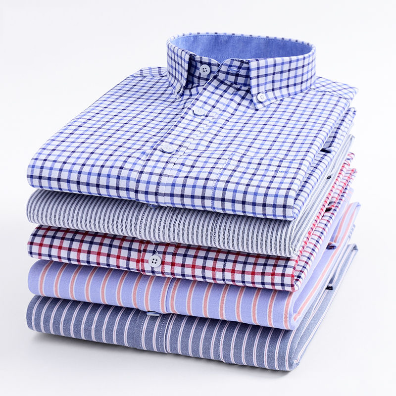 Luxurious Mens Striped Plaid Oxford Spinning Casual Long Sleeve Shirt Comfortable Breathable Collar Button Design Slim Male Busi, Y-1 blue grid
Luxurious Mens Striped Plaid Oxford Spinning Casual Long Sleeve Shirt Comfortable Breathable Collar Button Design Slim Male Busi, Y-1 blue grid