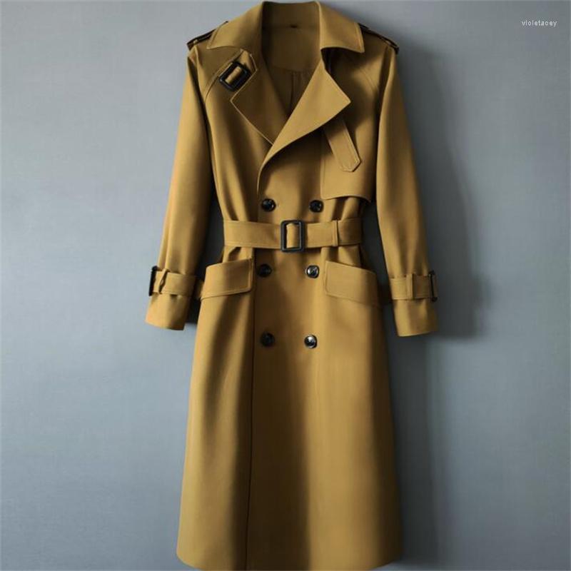 Men' Trench Coats Loose Long Windbreaker Large Size Autumn Spring 2022 Style Big Lapel Handsome Over-the-knee Clothes Black Viol22, Beige
Men' Trench Coats Loose Long Windbreaker Large Size Autumn Spring 2022 Style Big Lapel Handsome Over-the-knee Clothes Black Viol22, Beige