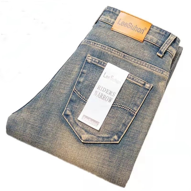 Men's Classic Jeans Jean Homme Pantalones Hombre Men Spijkerbroek Mannen Soft Black Biker Masculino Denim Overalls Men's Pants 220817