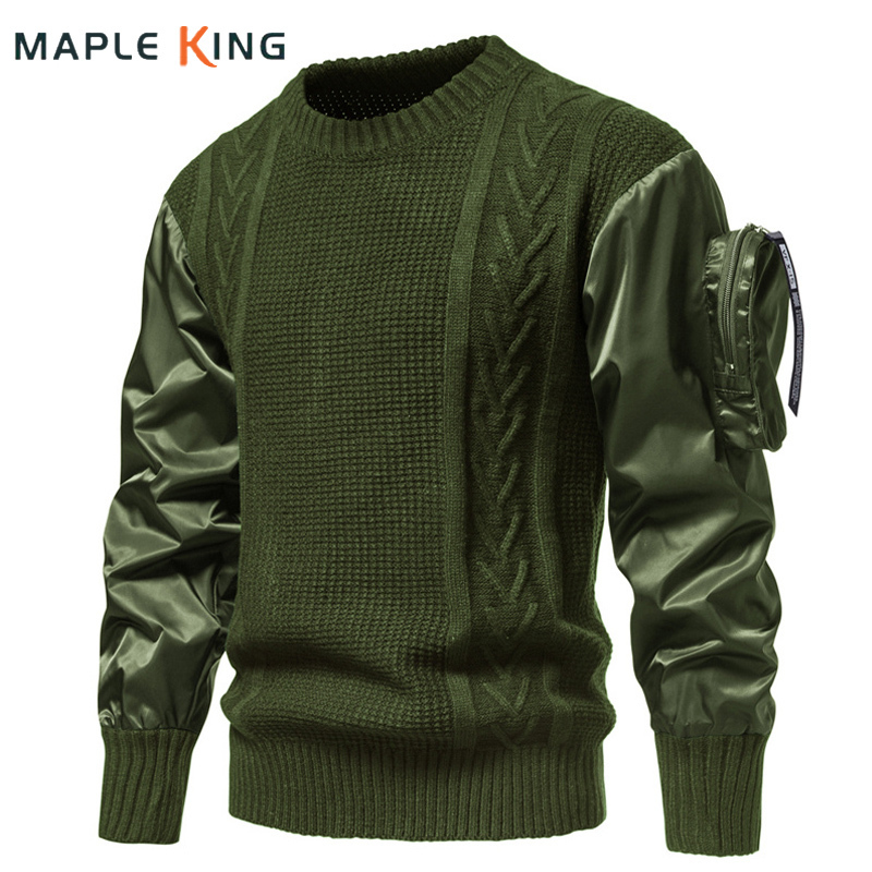 Men's Sweaters Army Sweater Men Tactical Outdoor Patchwork Arm Pocket Designer Pullover Jumper Sweaters Mens Jersey Hombre Streetwear 220826
Men's Sweaters Army Sweater Men Tactical Outdoor Patchwork Arm Pocket Designer Pullover Jumper Sweaters Mens Jersey Hombre Streetwear 220826