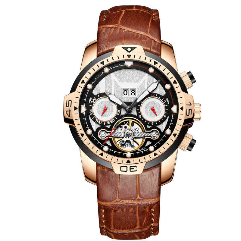 huiya06 automaitc watch Tourbillon Stainless Steel Recreational Diving Watch