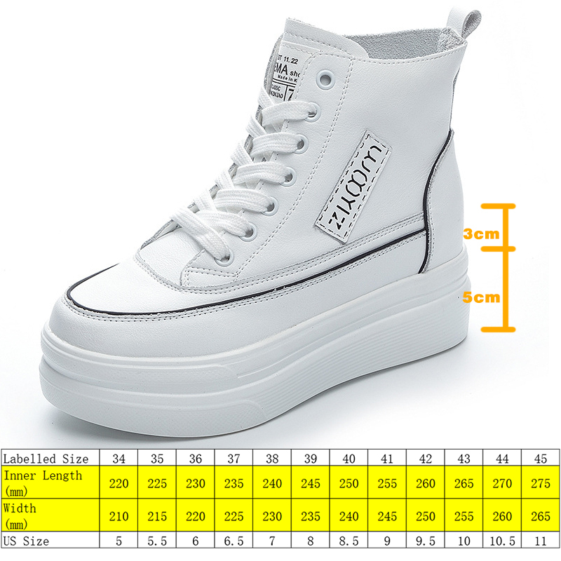 8cm Genuine Leather Women Ankle Boots Platform Wedge Sneakers Boots Spring Autumn Summer Boots Shoes for Women Booties, Black
8cm Genuine Leather Women Ankle Boots Platform Wedge Sneakers Boots Spring Autumn Summer Boots Shoes for Women Booties, Black