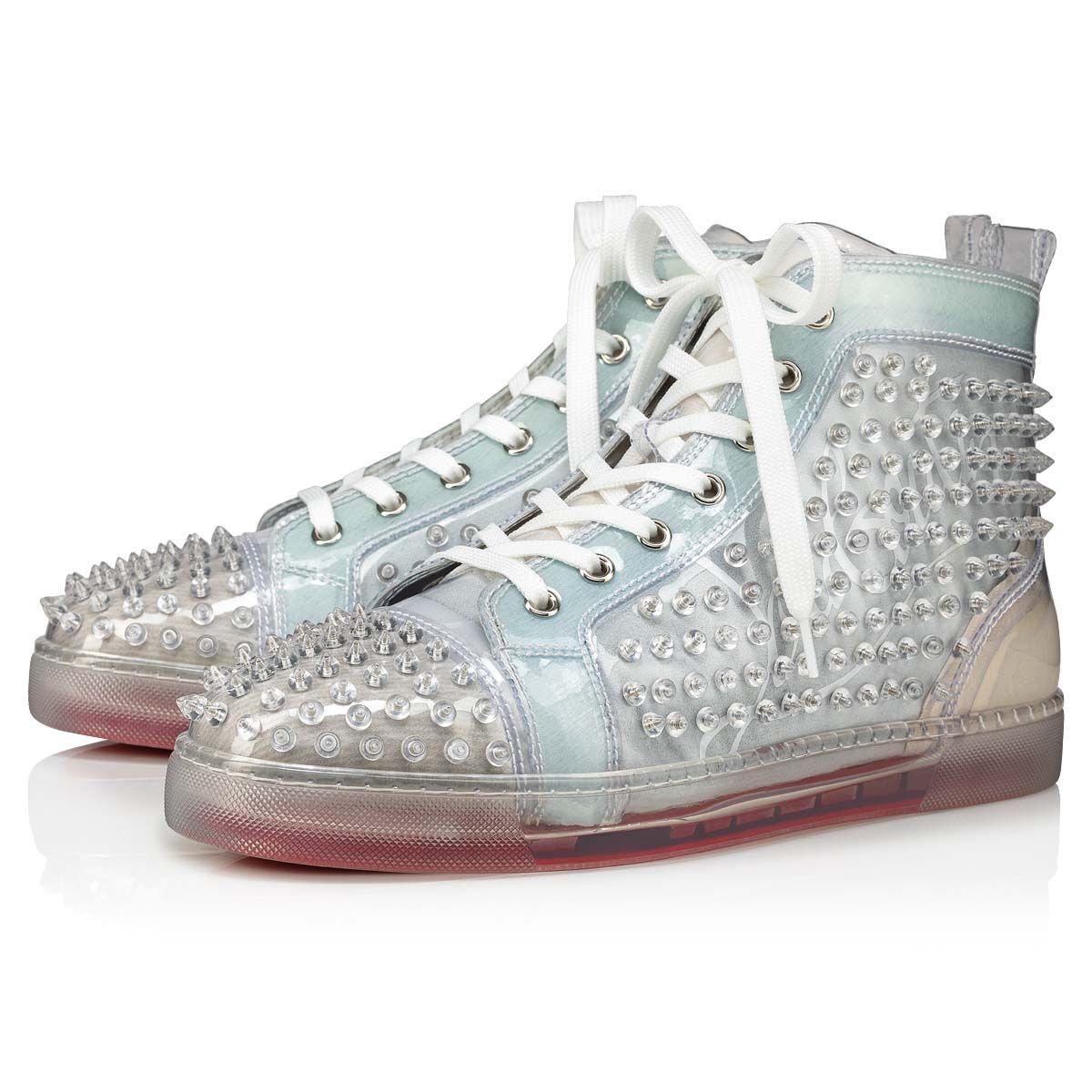 22S Designers spiked sneaker red bottoms studded men casual shoes Louixs Ray reds sole high tops transparent rubber sole super quality with box
22S Designers spiked sneaker red bottoms studded men casual shoes Louixs Ray reds sole high tops transparent rubber sole super quality with box
