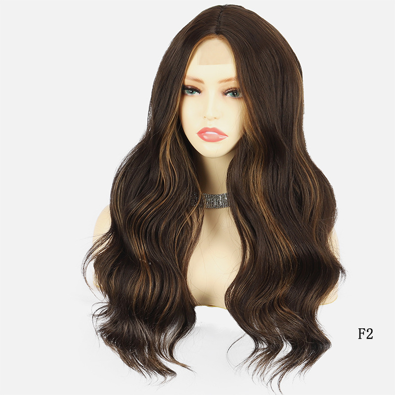 Wig Long Wave Lace Front Synthetic Large Wavey Hair wig for Womens