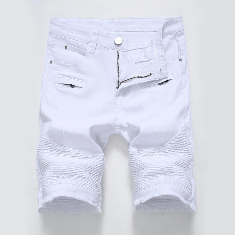 Men's Shorts Summer Men Jeans Knee Length Solid Color Personalized Zipper Design Fashion Male Denim White Black Red
Men's Shorts Summer Men Jeans Knee Length Solid Color Personalized Zipper Design Fashion Male Denim White Black Red