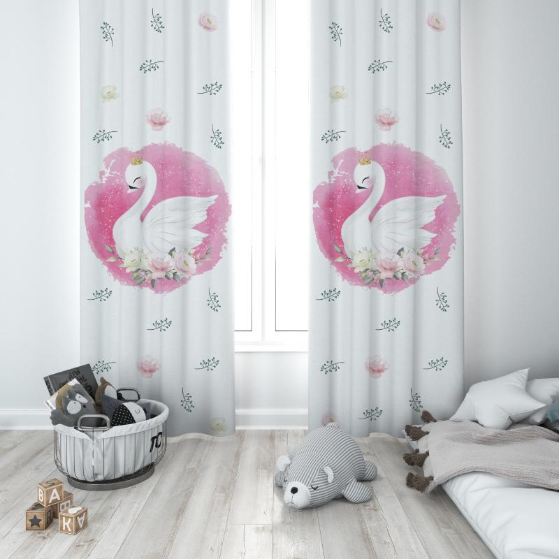 Curtain & Drapes Cute Queen Swan In Flowers Baby Girl Kids Room Special Design Canopy Hook Button Blackout Jealous Window Bedroom, 65x135 cm ( 2 pcs)
Curtain & Drapes Cute Queen Swan In Flowers Baby Girl Kids Room Special Design Canopy Hook Button Blackout Jealous Window Bedroom, 65x135 cm ( 2 pcs)