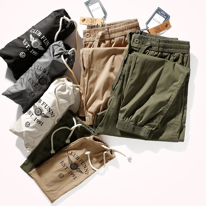 Summer Ankle-tied Pants Men' Fashion Thin Elastic Waist Drawcord Lightweight Quick Drying Loose Casual Sports Pants, Khaki
Summer Ankle-tied Pants Men' Fashion Thin Elastic Waist Drawcord Lightweight Quick Drying Loose Casual Sports Pants, Khaki