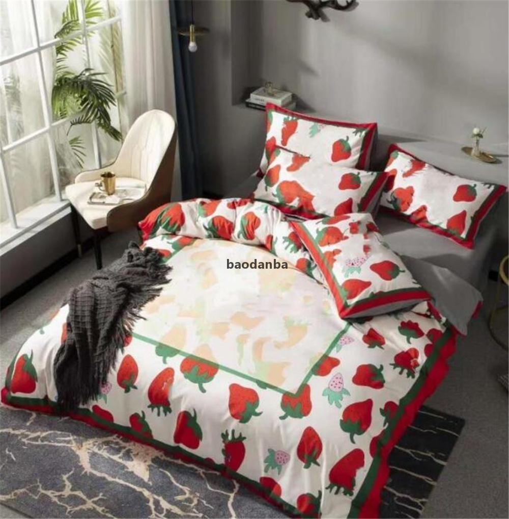 Casual King Size Designer Bedding Set Covers 4 Pcs Letter Printed Cotton Soft Comforter Duvet Cover Luxury Queen Bed Sheet With Pi3066017